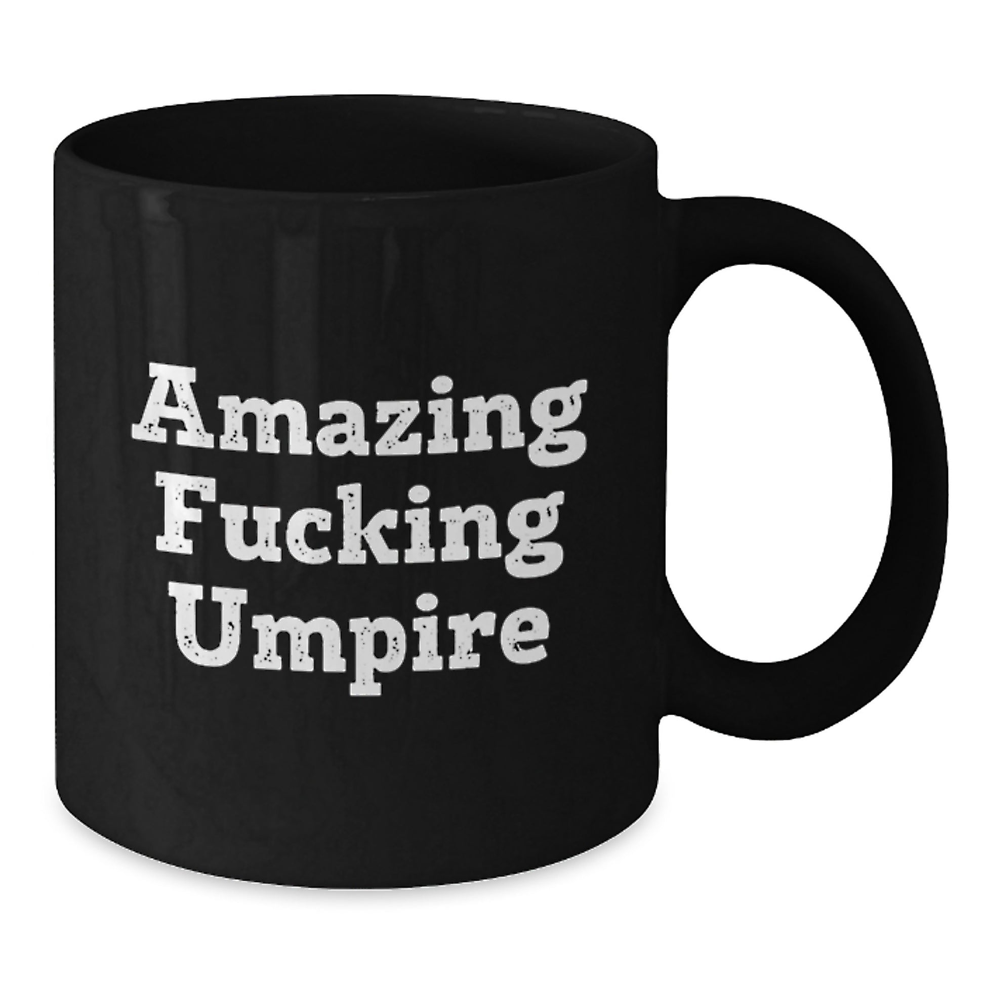 Funny Umpire Gifts for Men - 'Amazing F--king Umpire' Black Coffee Mug, 11oz or 15oz, Christmas Unique Gifts from Friends to Lovers of Baseball - Additional