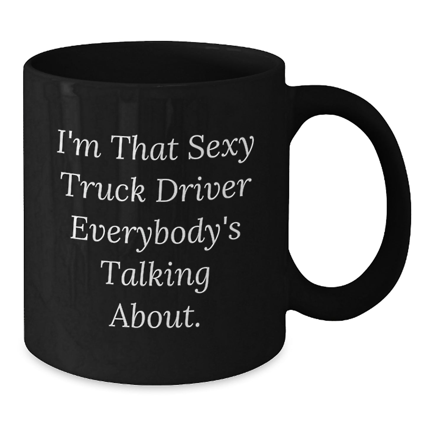 Funny Sexy Truck Driver Gifts for Men, Black Coffee Mug, Unique Christmas Memorable Presents from Friends, Family - Additional