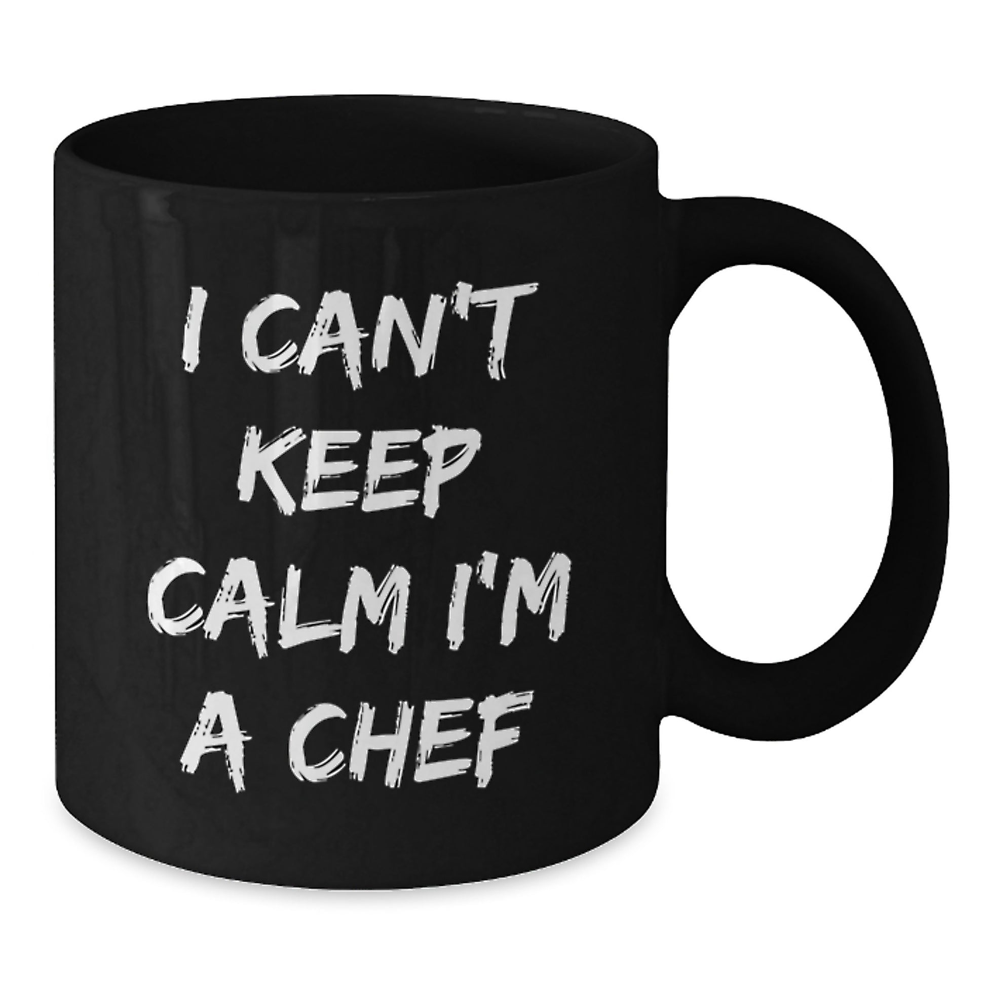 Funny Chef Gifts from Men to Friends Christmas Unique Presents for Chef Black Coffee Mug 'I Can't Keep Calm I'm A Chef' - Additional