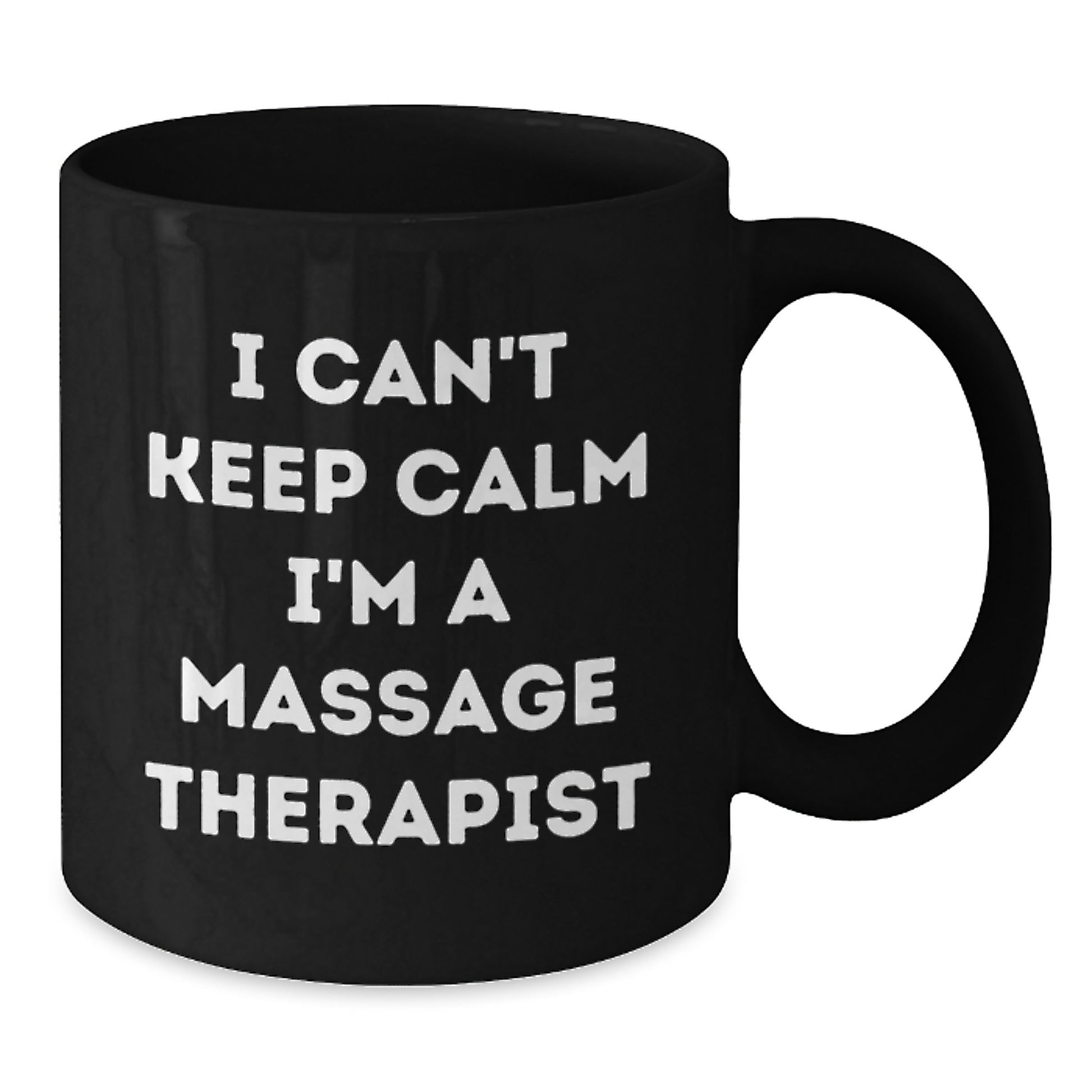 Funny Massage Therapist Gifts for Christmas, I Can't Keep Calm I'm A Massage Therapist Black Coffee Mug for Men Women Friends Coworkers Family - Additional