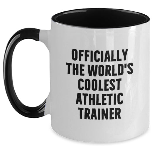 Funny Quotes for the World's Coolest Athletic Trainer Gifts from Friends for Men, Unique Christmas Unique Gifts for Him, Two Tone Coffee Mug - Main