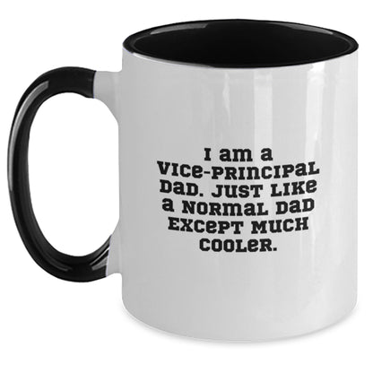 Funny Vice-principal Gifts from Men - I Am A Vice-principal Dad Two Tone Coffee Mug for Vice-principal Men Friends Family Christmas - Main