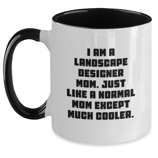 Funny Landscape Designer Mom Gifts, Two Tone Coffee Mugs for Birthday, Gifts from Mom to Landscape Designer Mom, Unique Birthday Unique Gifts for Landscape Designer - Main