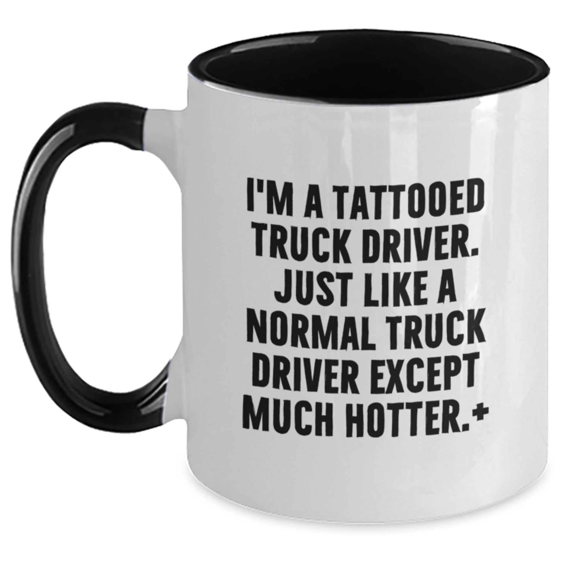 Funny Truck Driver Gifts from Men to Truck Driver Friends - Hot Truck Driver Two Tone Coffee Mug for Christmas Unique Gifts - Main