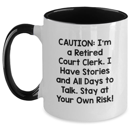 Funny Court Clerk Mugs for Gifts from Family, Friends, Coworkers, Court Clerks, or Women at Christmas Unique Gifts - Main