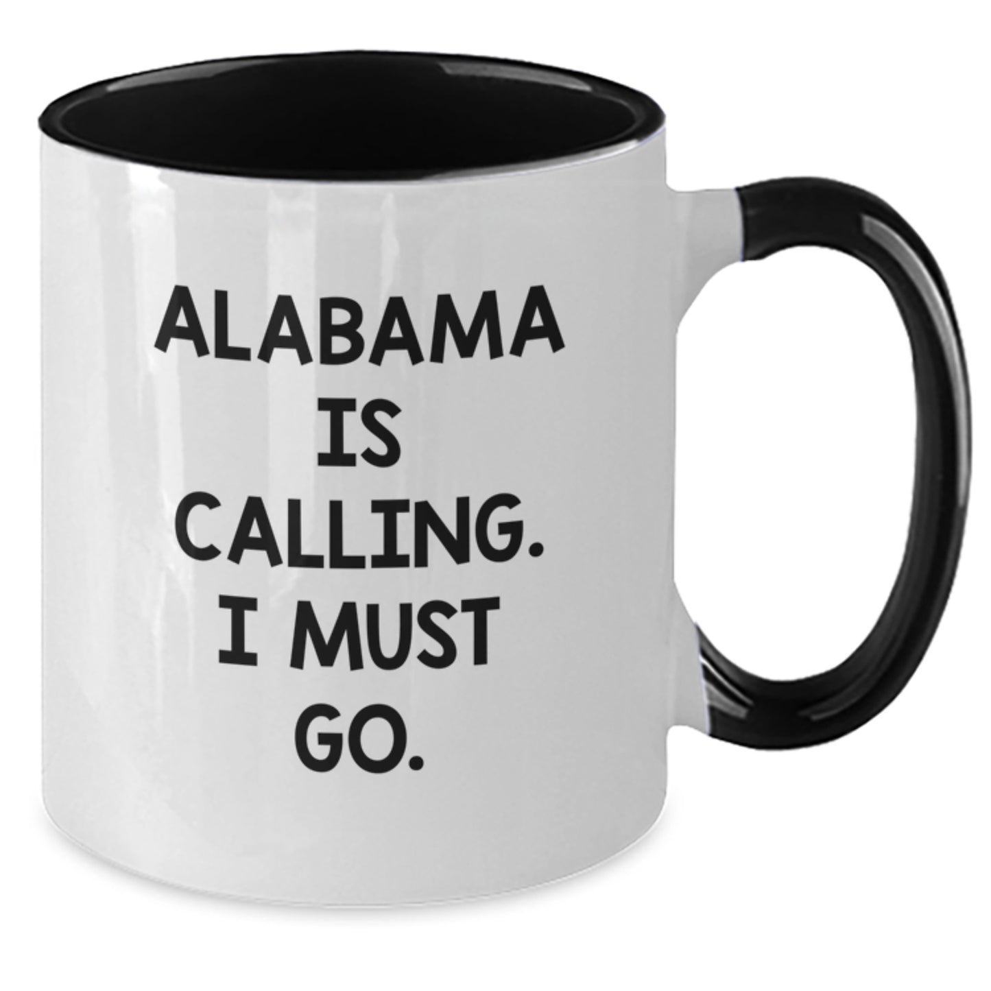 Funny Alabama Two Tone Coffee Mugs Gifts from Friends for Birthday, 'Alabama Is Calling. I Must Go.' Quote, Unique Alabama Alabama State Gifts - Additional
