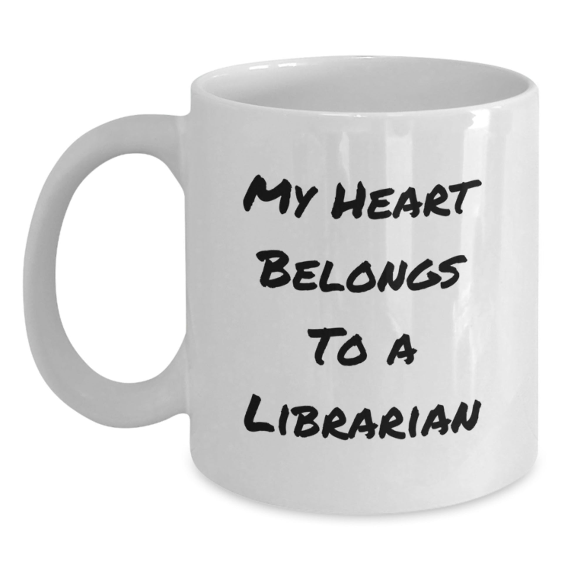 Funny Librarian Gifts from Friends for Librarian Lover White Coffee Mugs Christmas Unique Presents - Main