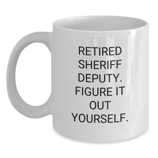 Sheriff Deputy White Coffee Mugs Funny Gifts from Family to Sheriff Deputy Men Christmas Unique Gifts - Main