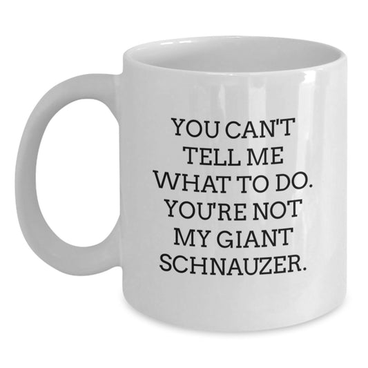 Funny Giant Schnauzer Dog Gifts from Friends for Birthday Morning White Coffee Mug - Main