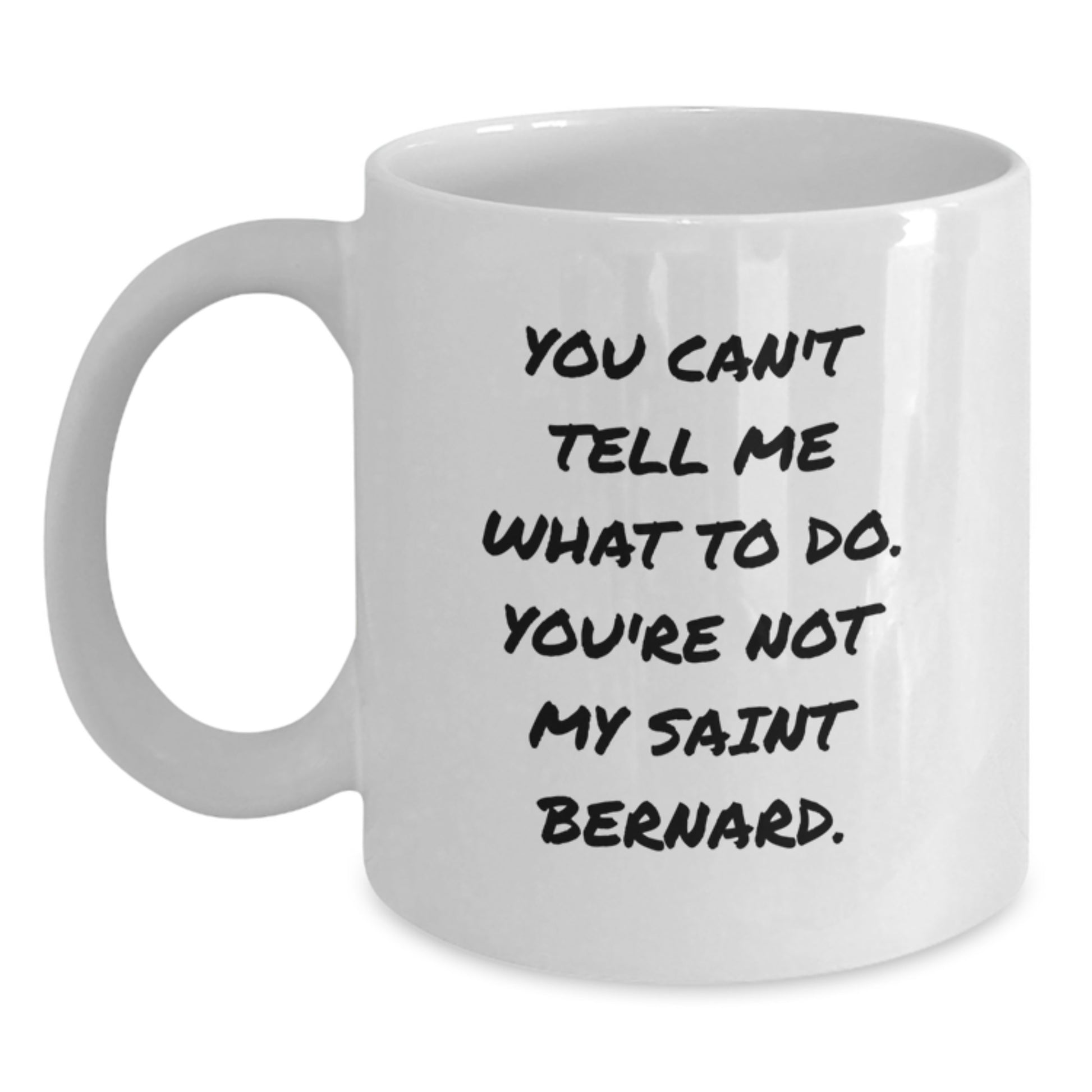 Saint Bernard Dog Lovers Funny White Coffee Mug Gifts from Friends and Family for Birthday - Main