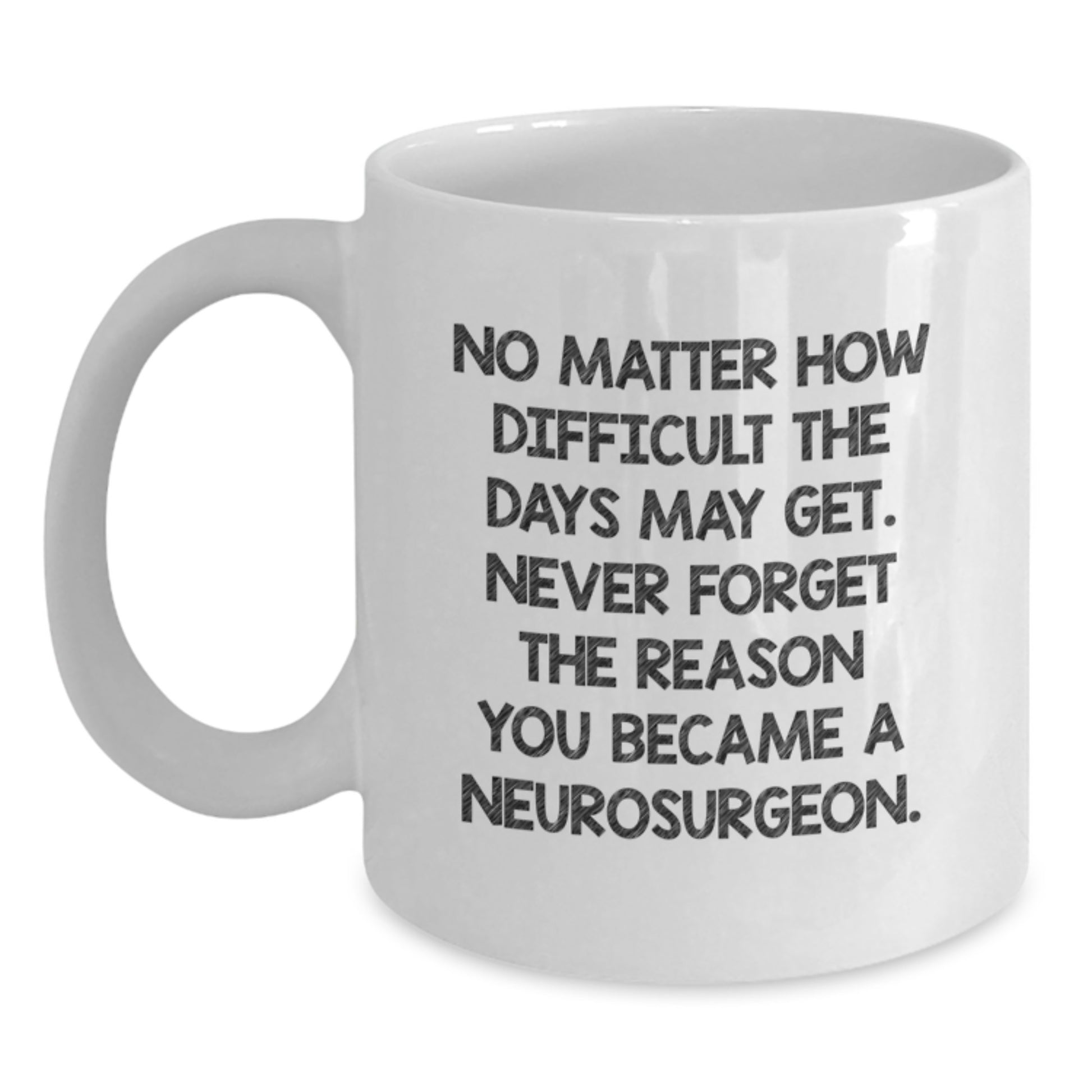 Funny Inspirational Gifts from Family to Neurosurgeon Men with Christmas Unique Mugs - Never Forget the Reason You Became a Neurosurgeon - Main