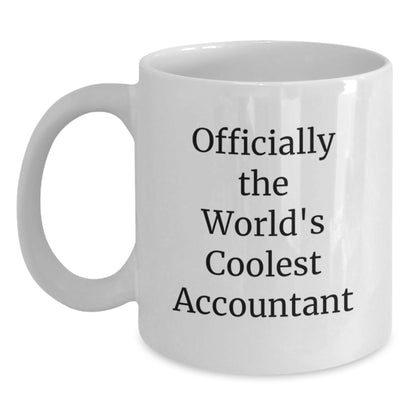 Funny Gifts for Accountants - Officially The World's Coolest Accountant White Coffee Mugs, Perfect Christmas Unique Gifts from Friends to Colleagues, Unique - Main