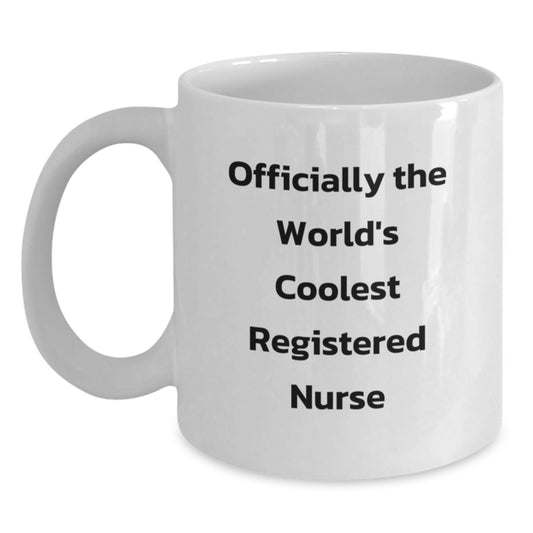 Funny Gifts for Registered Nurses, Officially The World's Coolest RN Christmas Unique Gifts from Friends, Family, Coworkers, Men, Women - Main