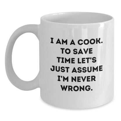 Funny White Coffee Mug Gifts for Cooks from Friends, Perfectly Insulting White Coffee Mug, Christmas Unique Gifts for Men or Women - Main