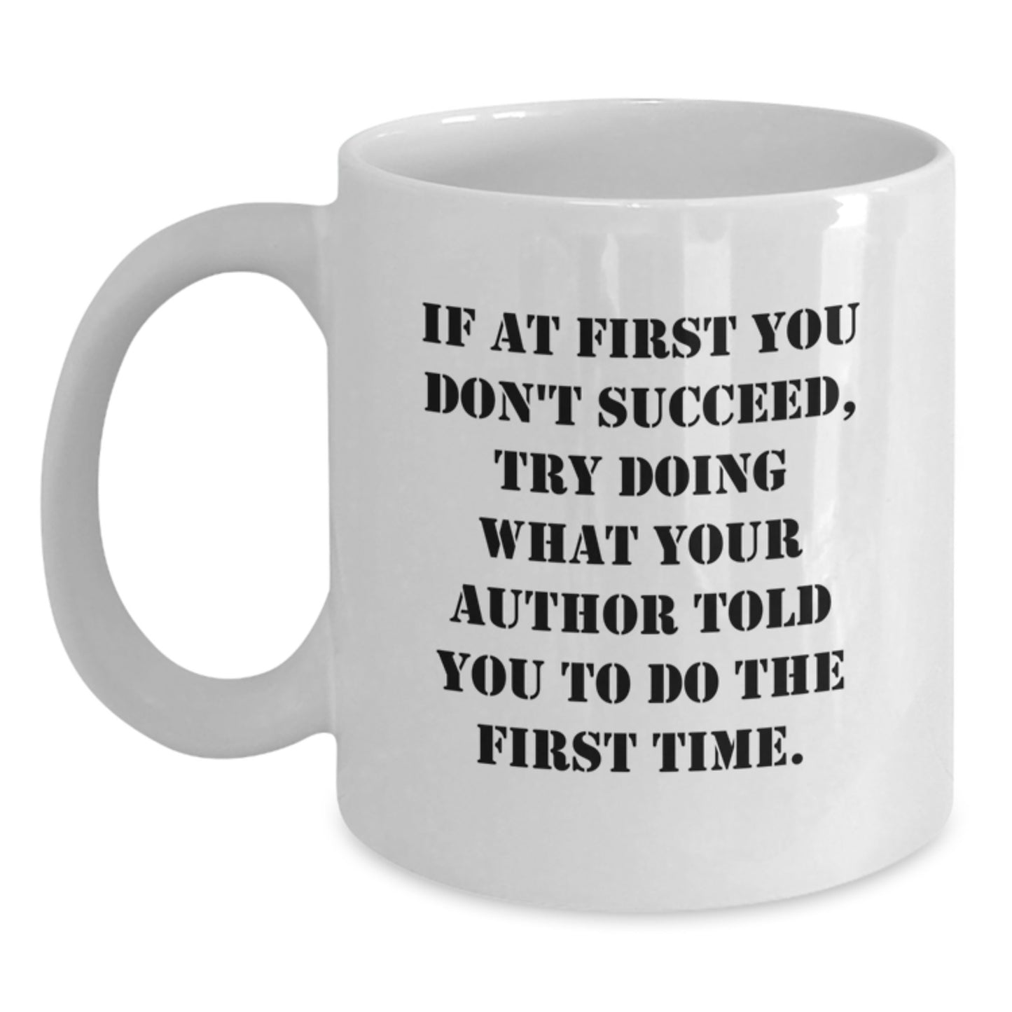 Funny Author Gifts for Men, Christmas Unique White Coffee Mugs with Inspirational Quote, Gifts from Friends to Author, Author Inspiration Mug, White Ceramic Coffee Mug for Author - Main