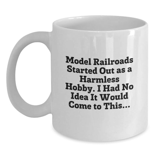 Model Railroads Enthusiast Gifts from Friends, Unique Christmas Unique Gifts for Him, Funny Coffee Mug - Main