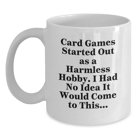 Funny Card Games Gifts for Card Game Enthusiasts, White Coffee Mug, Christmas Unique Gifts from Friends and Family - Main