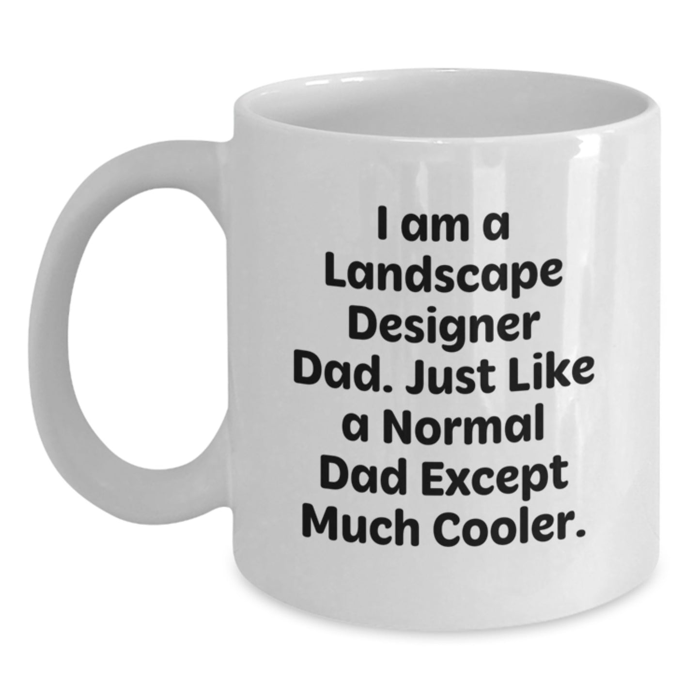 Funny Landscape Designer Dad Gifts for Men from Friends, Unique White Coffee Mugs for Graduation, I Am A Landscape Designer Dad. - Main
