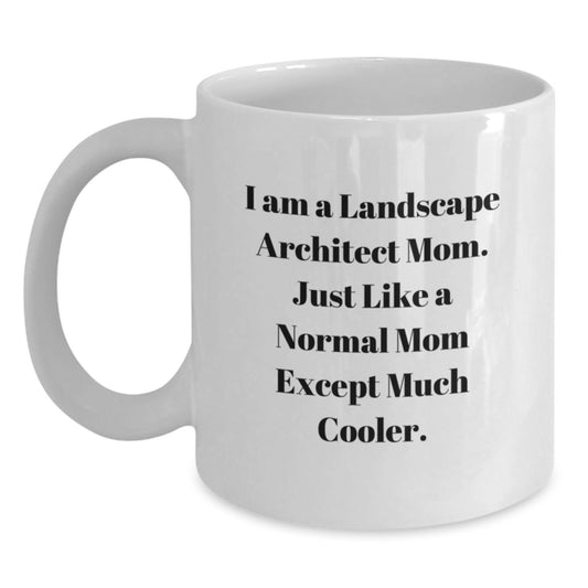 Funny Landscape Architect Mom Gifts, White Coffee Mugs for Landscape Architect Friends at Christmas - Main
