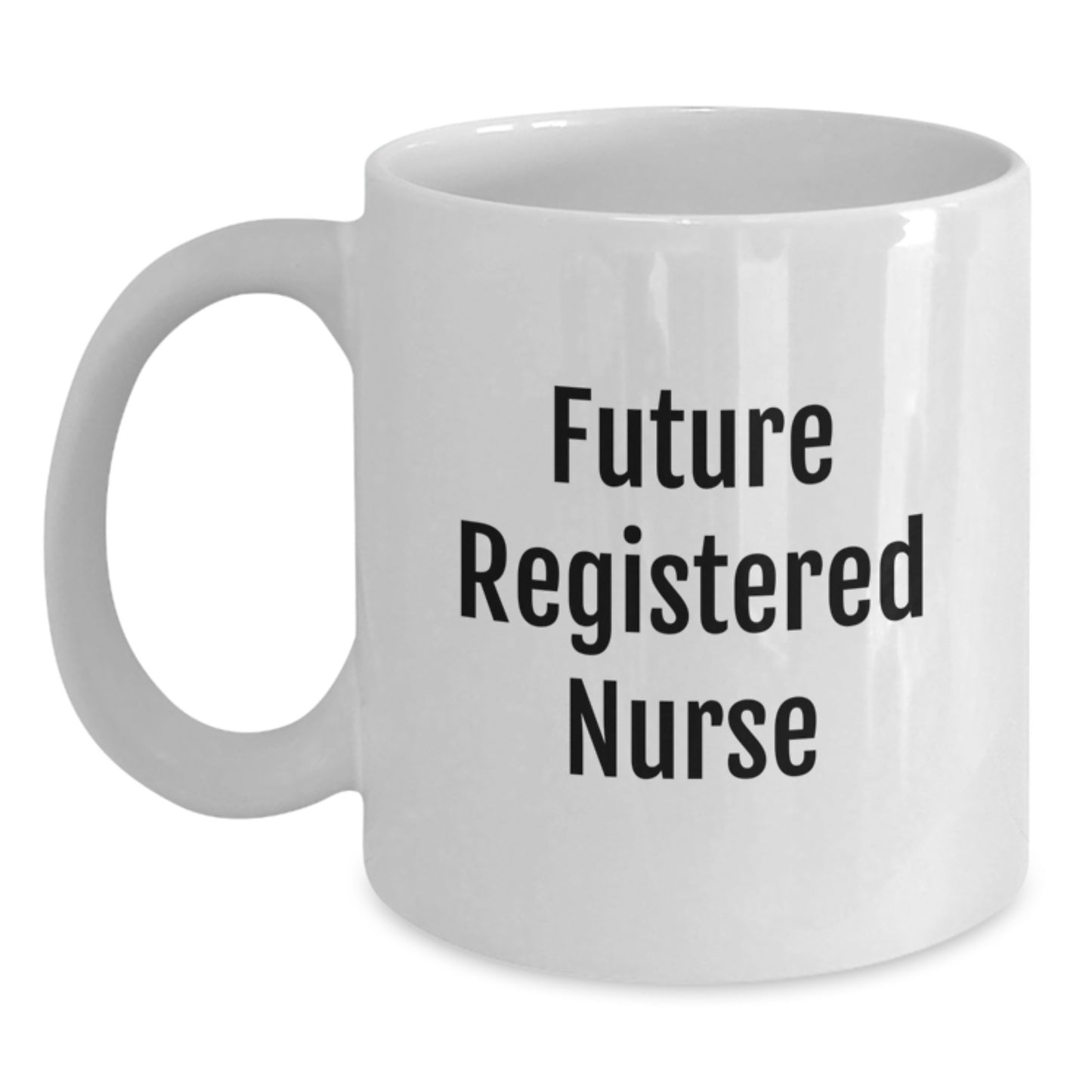 Funny Future Registered Nurse Gifts from Friends for Christmas Unique White Coffee Mugs - 'Future Nurse, Future Hero' Quote, White Ceramic, Microwave and Dishwasher Safe - Main
