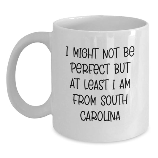Funny South Carolina Gifts for Men, Women, Friends, and Family - Christmas Unique Gifts from South Carolina - White Coffee Mug - Main