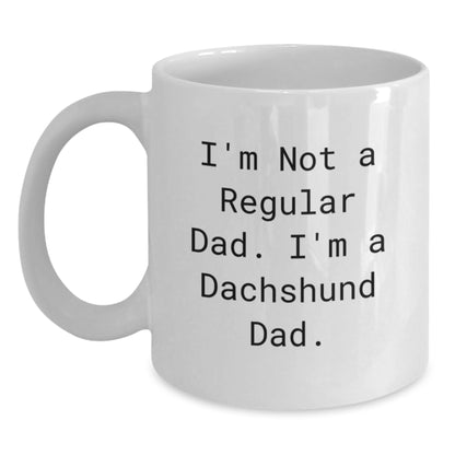 Dachshund Dog Lover's Funny Quote White Coffee Mug Gifts from Dad for Men Friends Family - Main
