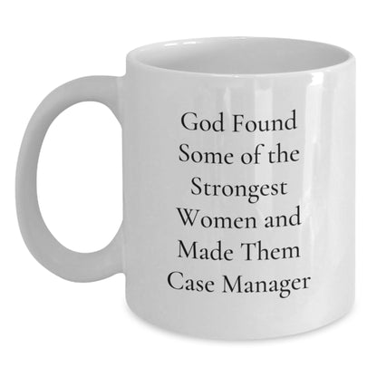 Funny Case Manager Gifts from Friends, Inspirational White Coffee Mug, Christmas Unique Presents for Case Manager Women - Main