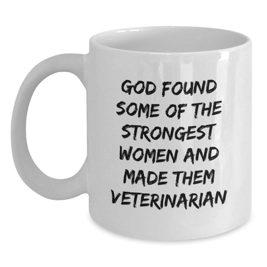 Funny Veterinarian Gifts for Veterinarian Women, White Coffee Mug, Inspirational Quote from God - Gifts from Family, Friends, Coworkers - Main