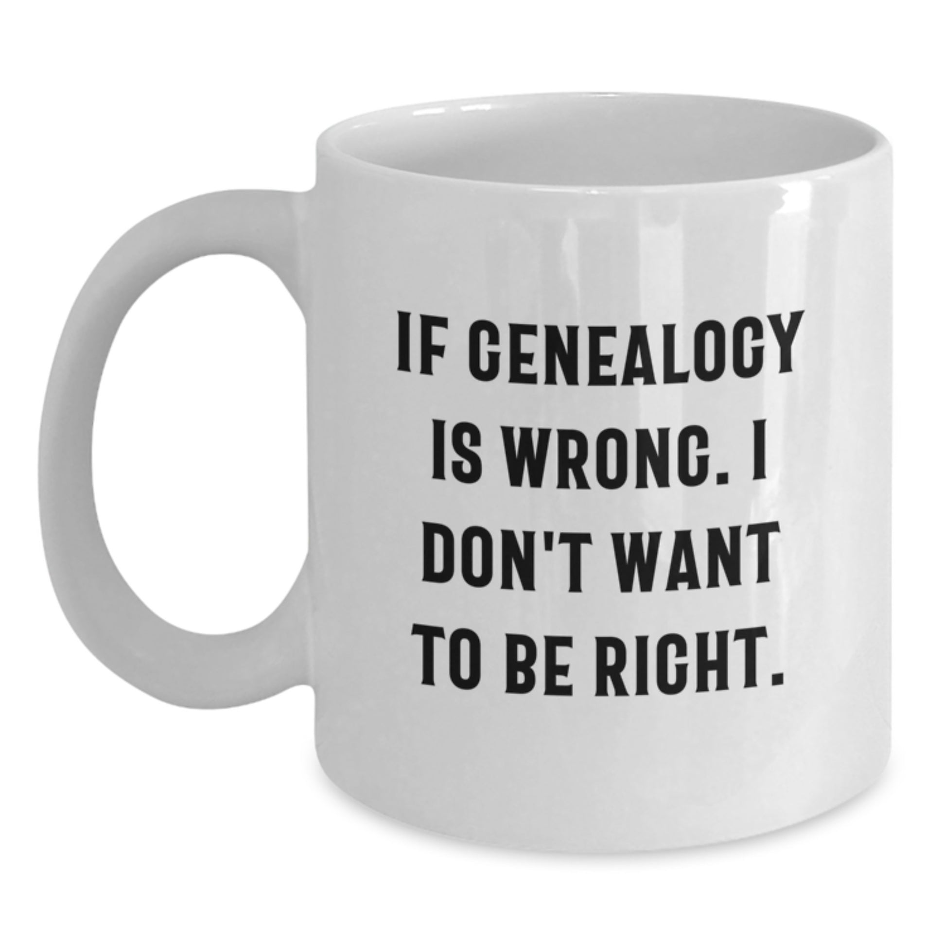 Genealogy Enthusiast Gifts from Family, Funny White Coffee Mug for Genealogy Lovers at Christmas - Main