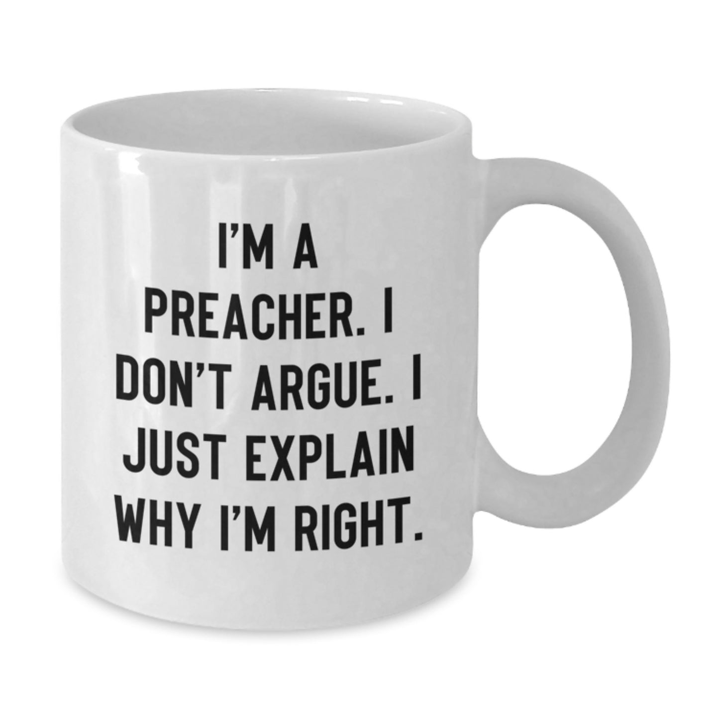 Unique Preacher White Coffee Mug Gifts from Men to Friends on Christmas - Additional