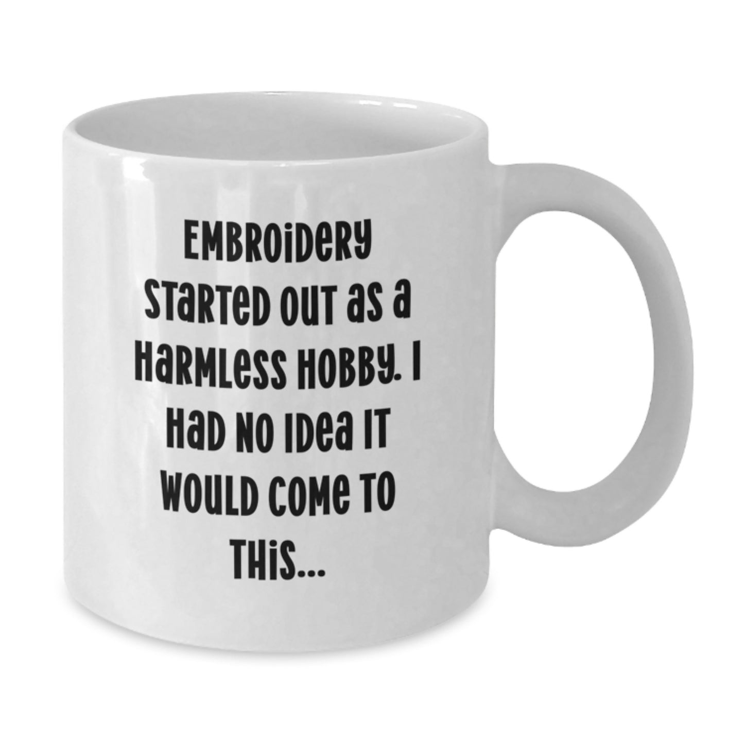 Funny Embroidery Gifts for Women From Family - White Coffee Mug, Embroidery Enthusiast Mug, Christmas Unique Gifts - Additional