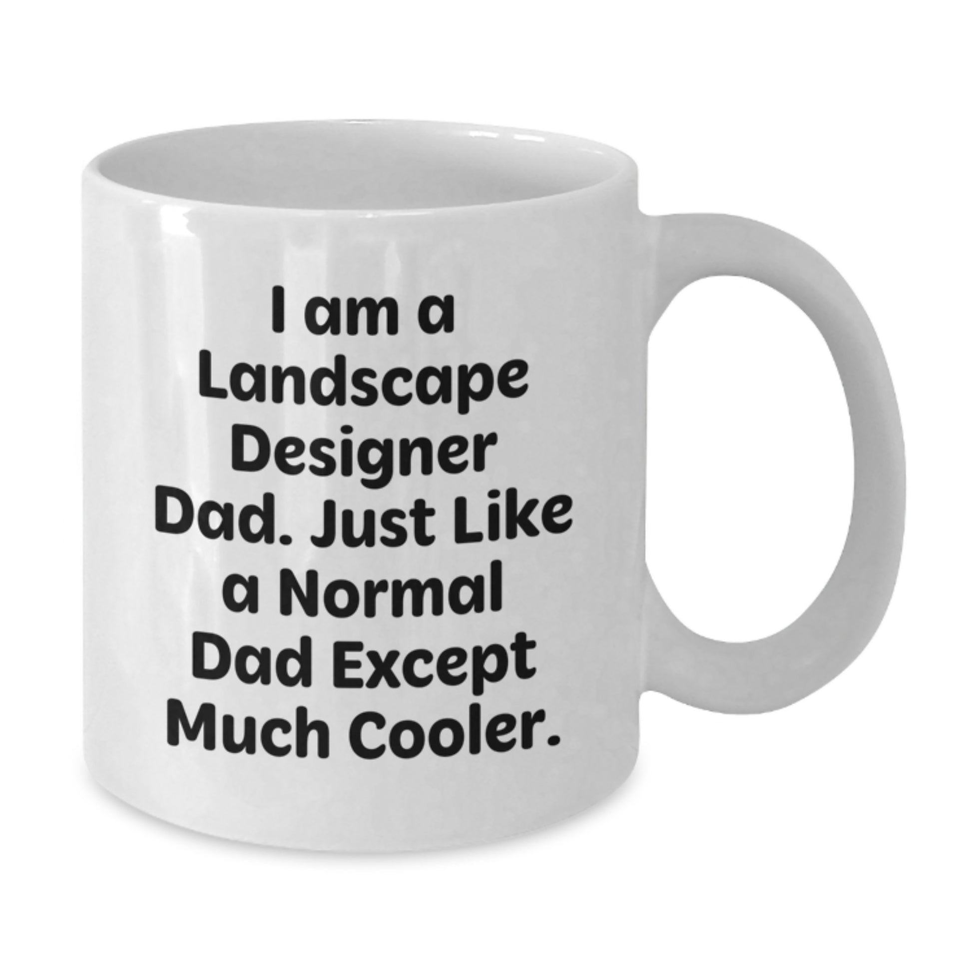 Funny Landscape Designer Dad Gifts for Men from Friends, Unique White Coffee Mugs for Graduation, I Am A Landscape Designer Dad. - Additional