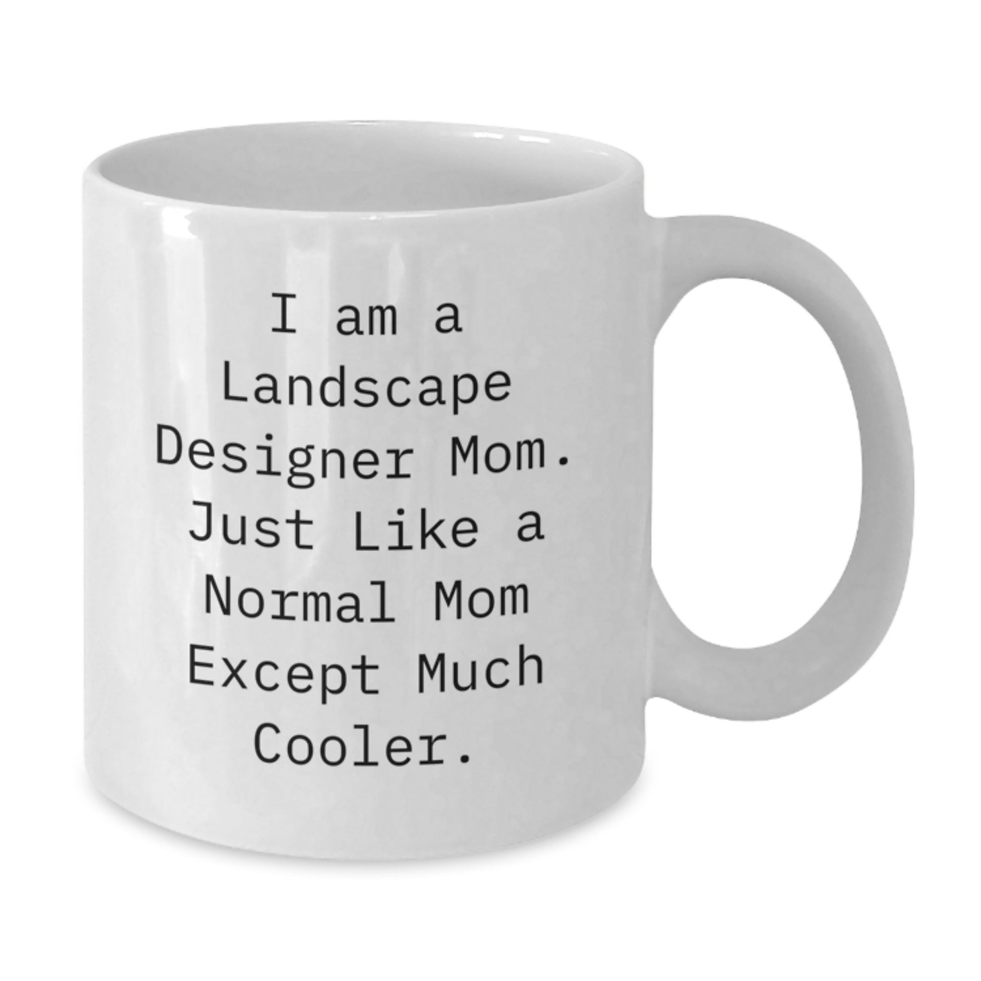 Funny Landscape Designer Gifts, I Am A Landscape Designer Mom. Just Like A Normal Mom Except Much Cooler. White Coffee Mug for Birthday - Additional