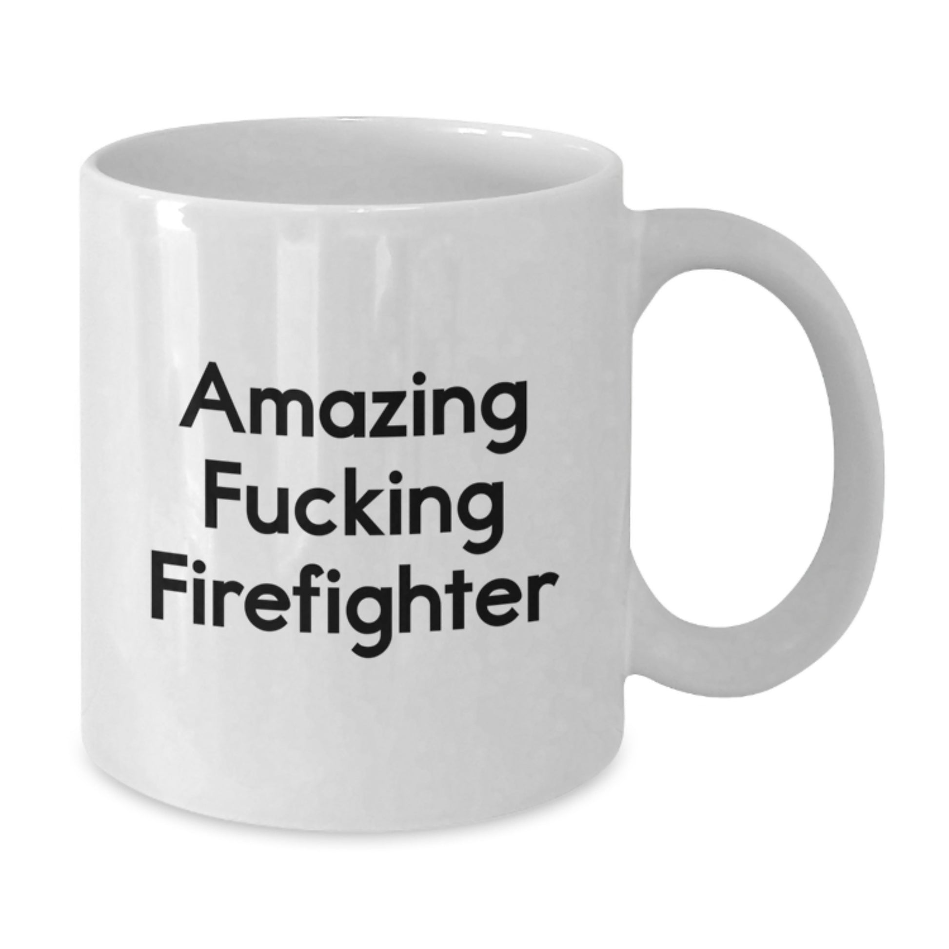 Funny Firefighter Gifts from Friends - Amazing F--king Firefighter White Coffee Mug for Graduation, Unique Ideas for Firefighter Lover, Fire Department Appreciation - Additional
