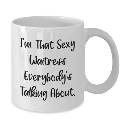 Funny Waitress Gifts from Men for Women, Christmas Unique White Coffee Mugs, Sexy Quotes, 11oz/15oz Ceramic - Additional