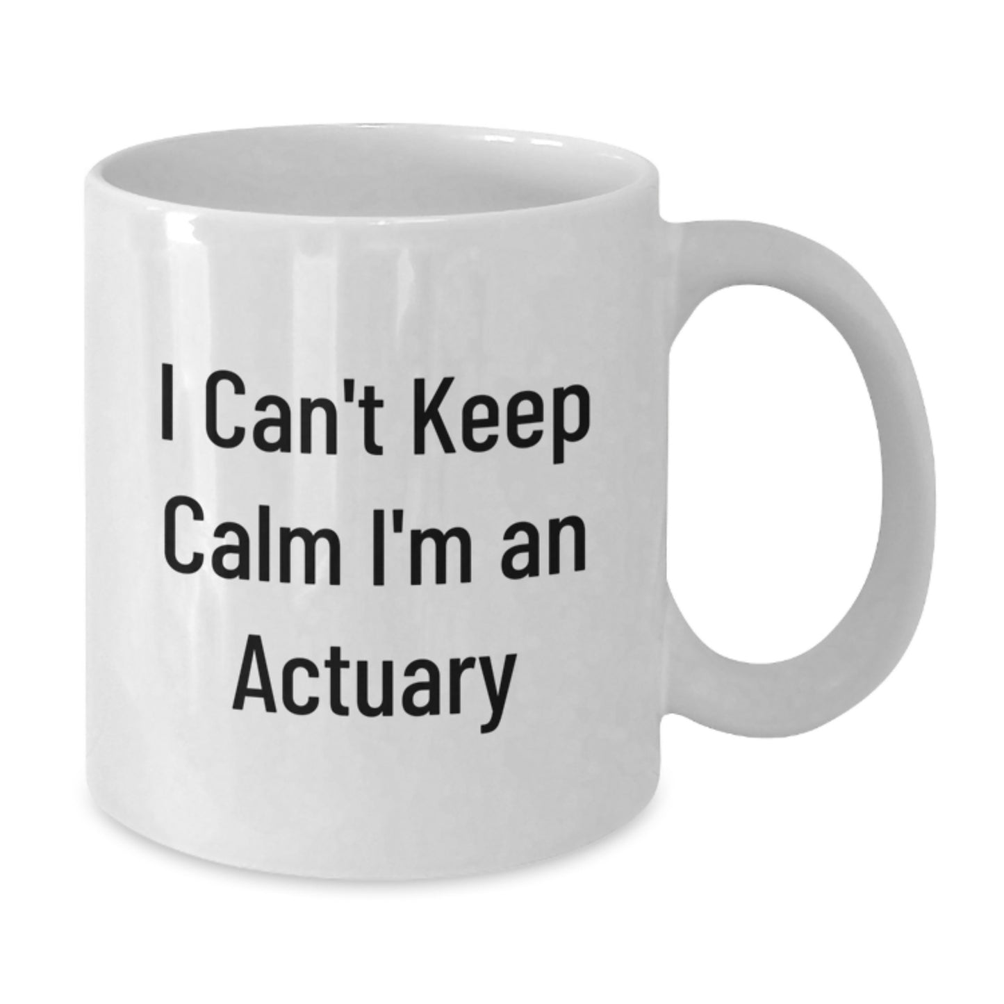 Funny Actuary Gifts for Coworkers, 'I Can't Keep Calm I'm An Actuary' White Coffee Mug, Unique Christmas Memorable Presents - Additional