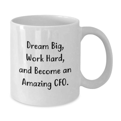 CFO Gifts, Funny Inspirational White Coffee Mugs for Men, Unique Christmas Unique Gifts from Family to Friends, Become an Amazing CFO - Additional