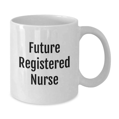 Funny Future Registered Nurse Gifts from Friends for Christmas Unique White Coffee Mugs - 'Future Nurse, Future Hero' Quote, White Ceramic, Microwave and Dishwasher Safe - Additional