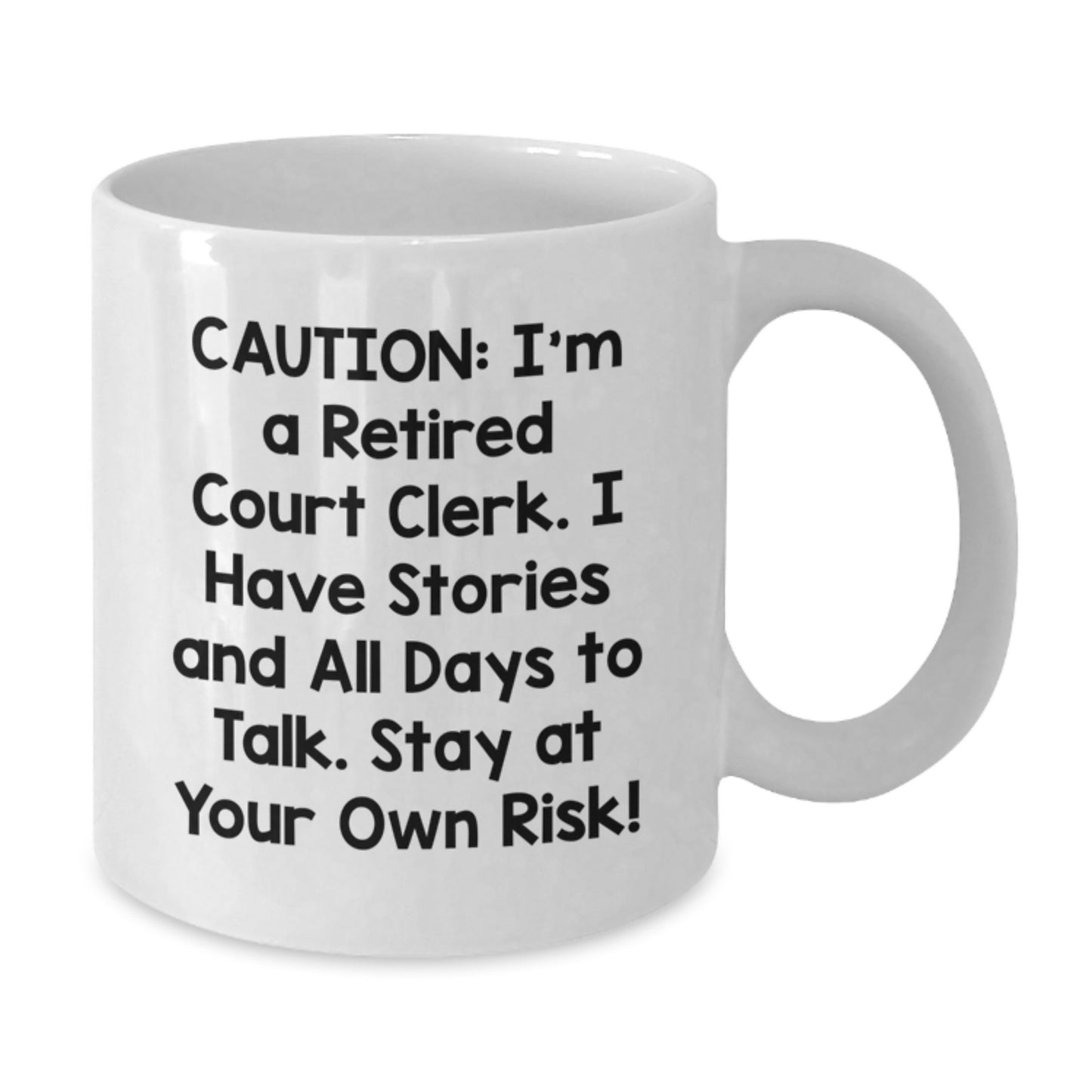 Funny Court Clerk White Coffee Mug, Court Clerk Gifts for Court Clerks, Court Clerk Christmas Unique Gifts from Friends - Additional