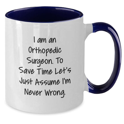 Funny Orthopedic Surgeon Gifts for Men, Two Tone Coffee Mug from Friends, Christmas Unique Presents - Additional