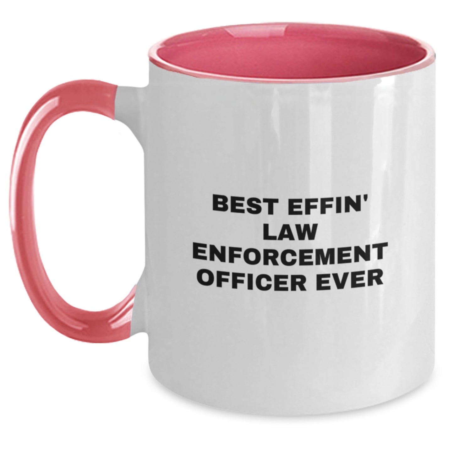 Funny Gifts for Law Enforcement Officer, Best Effin' Ever Two Tone Coffee Mugs for Men, Women, Family, Friends, Coworkers, Unique Christmas Unique Gifts from Men, Family, Friends, Coworkers - Main