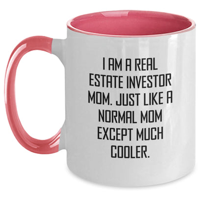 Real Estate Investor Gifts, Funny Inspirational Quote, Two Tone Coffee Mug, Gifts from Mom to Real Estate Investor Grad, Unique Graduation Gifts for Real Estate Investor Women - Main