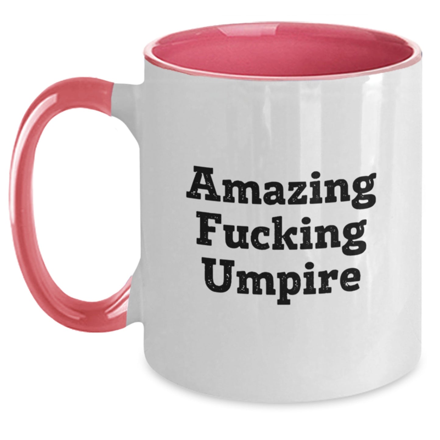 Funny Umpire Gifts from Friends for Christmas - Amusing Two Tone Coffee Mug - 'Amazing F--king Umpire' Printed on Ceramic Mug - Unique Gift for Umpire Enthusiasts - Christmas Unique Gifts - Main