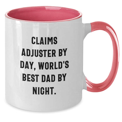 Claims Adjuster Humor Mug, Funny Gift for Graduation, Two Tone Coffee Mug for Men, Gifts from Dad, Gifts for Claims Adjuster - Additional