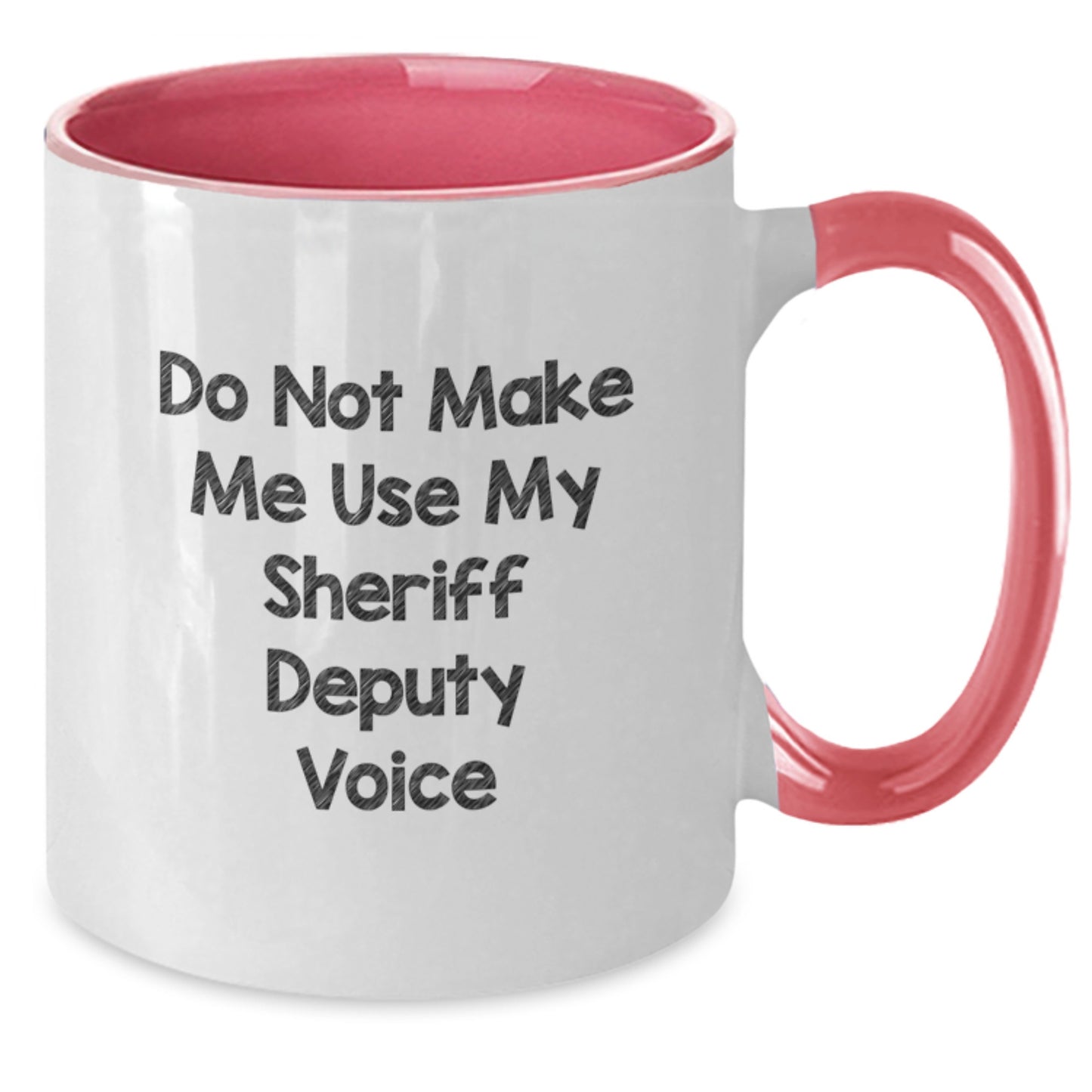 Funny Sheriff Deputy Gifts from Friends, Two Tone Coffee Mug Christmas Unique Presents Sheriff Deputy Love - Additional