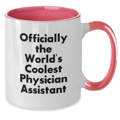 Funny Gifts from Friends to Physician Assistant Men, Christmas Unique Mugs, Officially The World's Coolest PA - Additional