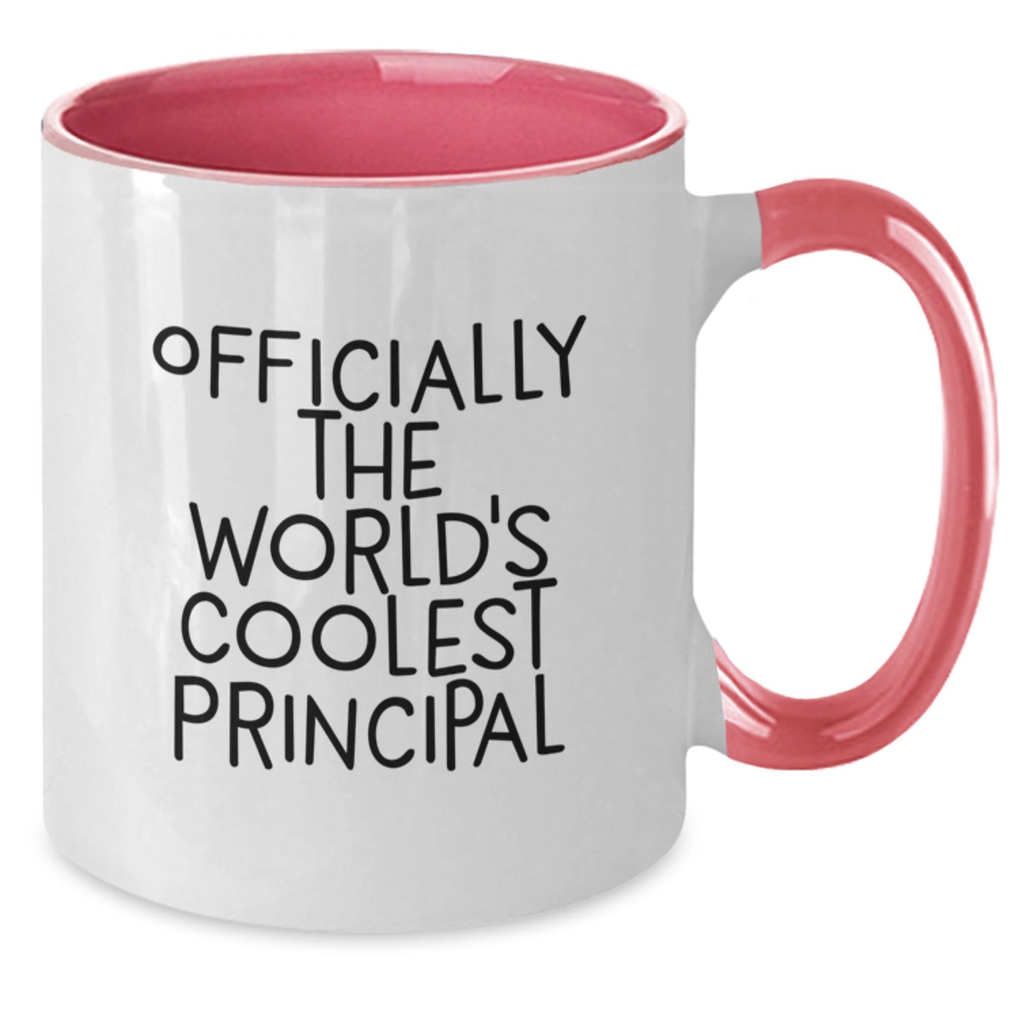 Funny Principal Gifts - Officially The World's Coolest Principal Two Tone Coffee Mug for Men, Women, Friends, Coworkers, Family - Christmas Unique Presents - Additional
