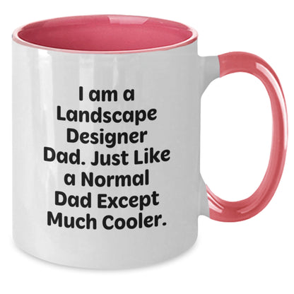 Landscape Designer Dad Gifts, Funny Quote Two Tone Coffee Mug, Graduation Unique Gifts from Men, Customized Mugs for Landscape Designer, Funny Father's Love - Additional