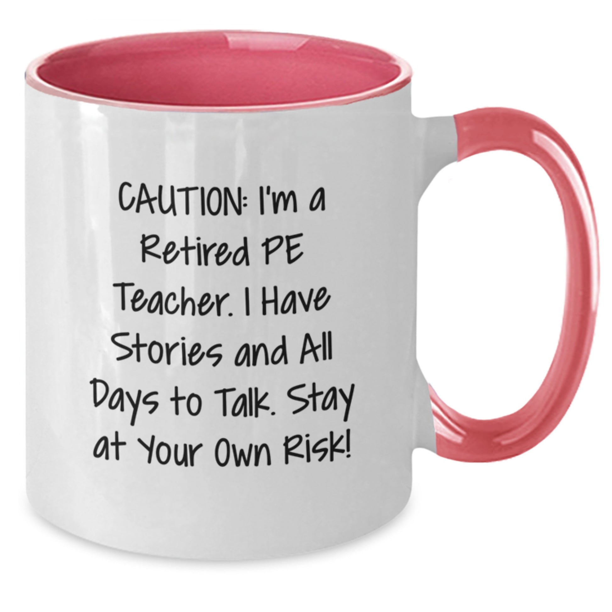 Funny PE Teacher Gifts from Friends Christmas Unique Presents for PE Teacher Two Tone Coffee Mug - Additional
