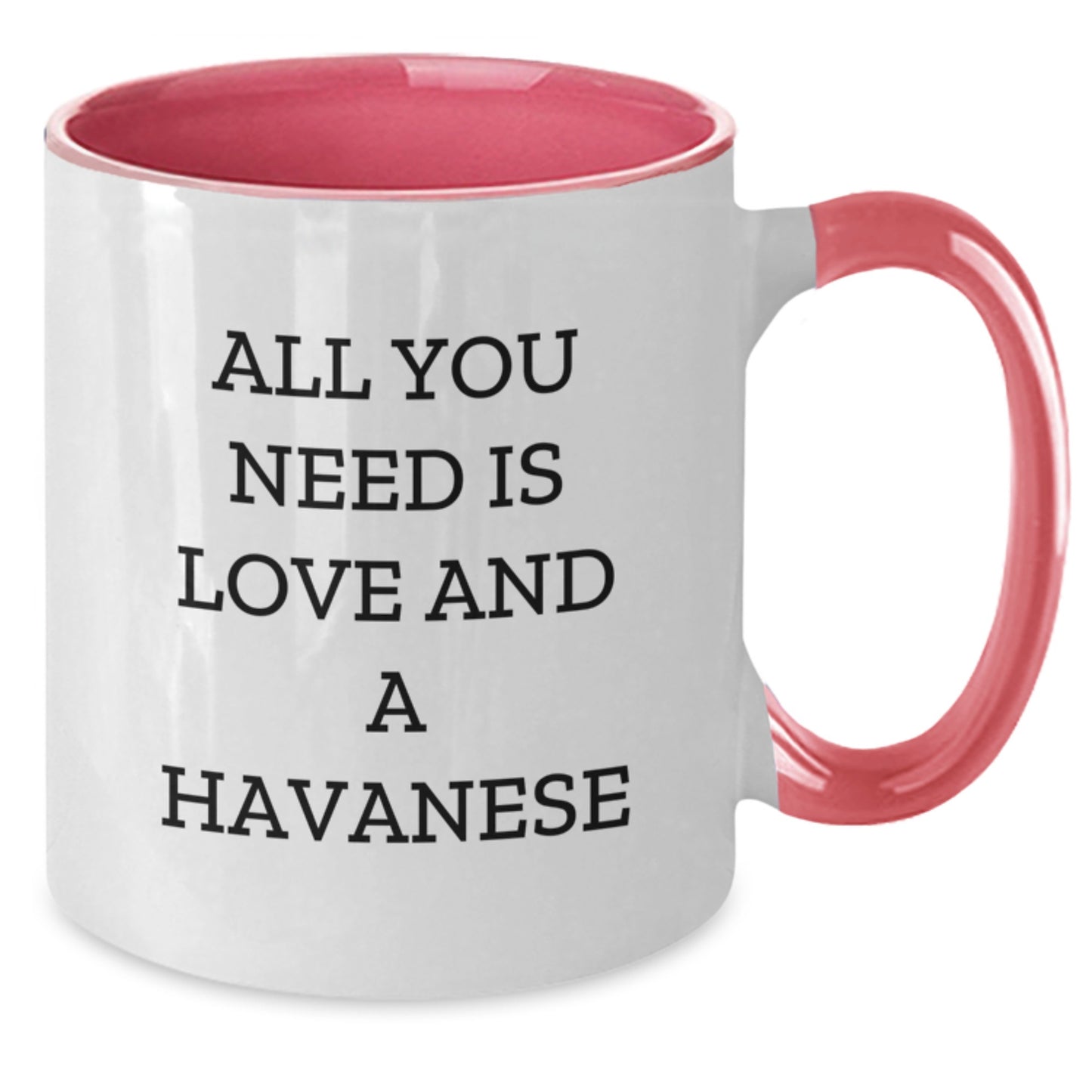 Funny Havanese Dog Gifts, All You Need Is Love And A Havanese, 11oz Two Tone Coffee Mug for Graduation - Gifts from Friends to Havanese Dog Lovers - Additional